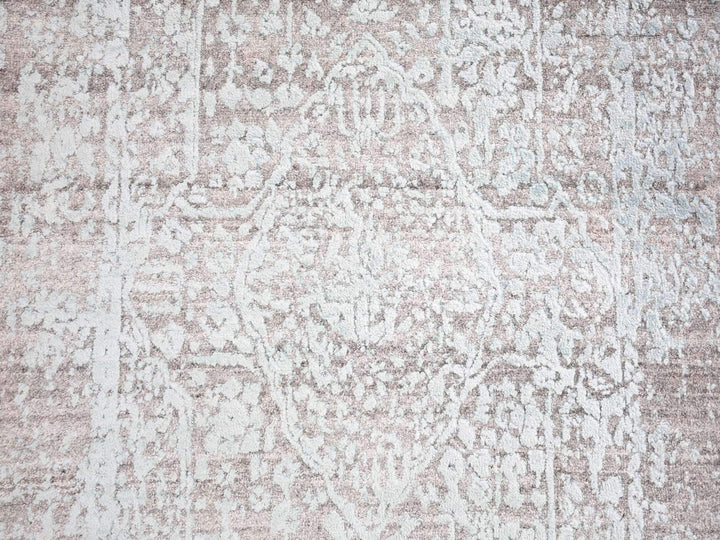 2'7" x 14'0" New Hand Knotted Blue Wool & Silk Runner Oriental Rug - MOA10266988