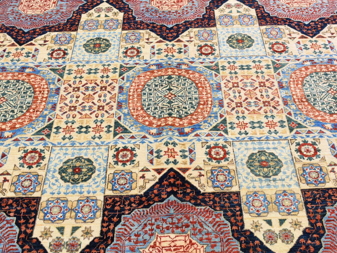10'0" x 13'9" New Hand Knotted Ivory Wool Rectangle Oriental Rug - MOA10266999