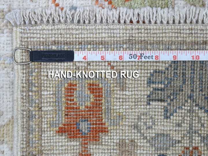 2'9" x 15'6" New Hand Knotted Ivory Wool Runner Oriental Rug - MOA10267025
