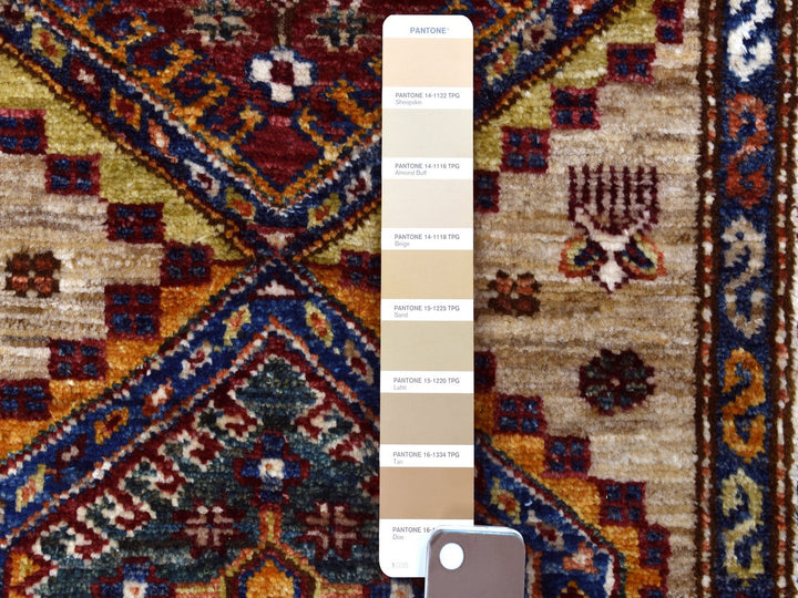 2'8" x 10'0" New Hand Knotted Beige Wool Runner Oriental Rug - MOA10267085