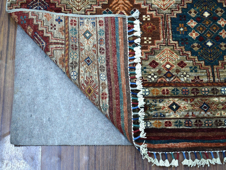 2'9" x 8'0" New Hand Knotted Brown Wool Runner Oriental Rug - MOA10267095