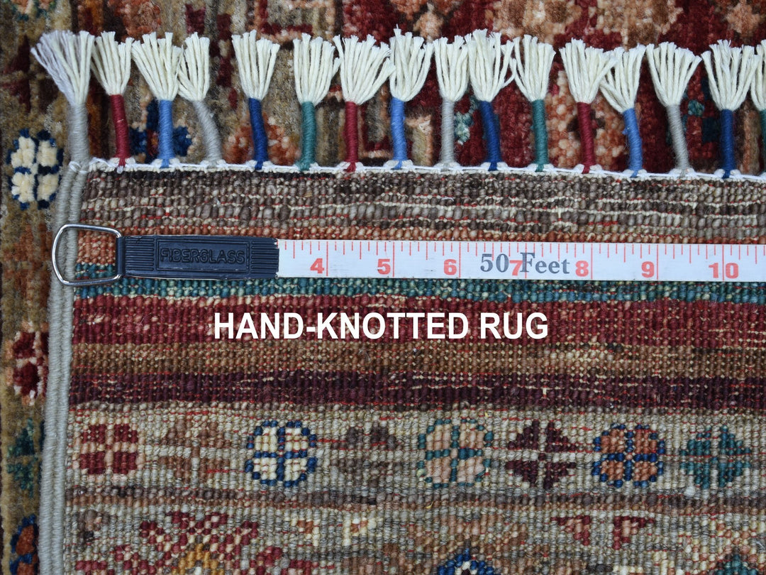 2'9" x 8'0" New Hand Knotted Brown Wool Runner Oriental Rug - MOA10267095