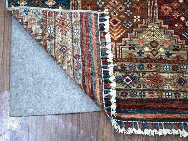 2'9" x 8'0" New Hand Knotted Grey Wool Runner Oriental Rug - MOA10267120