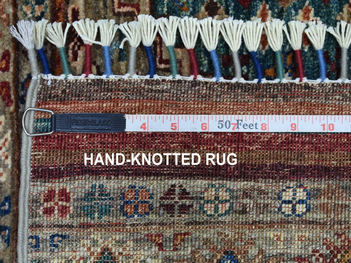 2'9" x 8'0" New Hand Knotted Grey Wool Runner Oriental Rug - MOA10267120