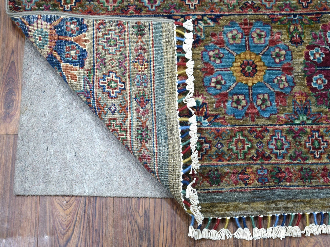 2'7" x 8'0" New Hand Knotted Grey Wool Runner Oriental Rug - MOA10267122