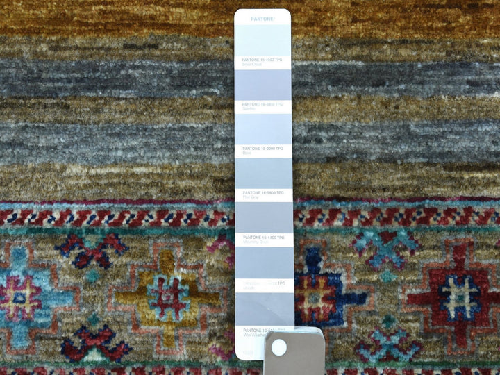 2'7" x 8'0" New Hand Knotted Grey Wool Runner Oriental Rug - MOA10267122