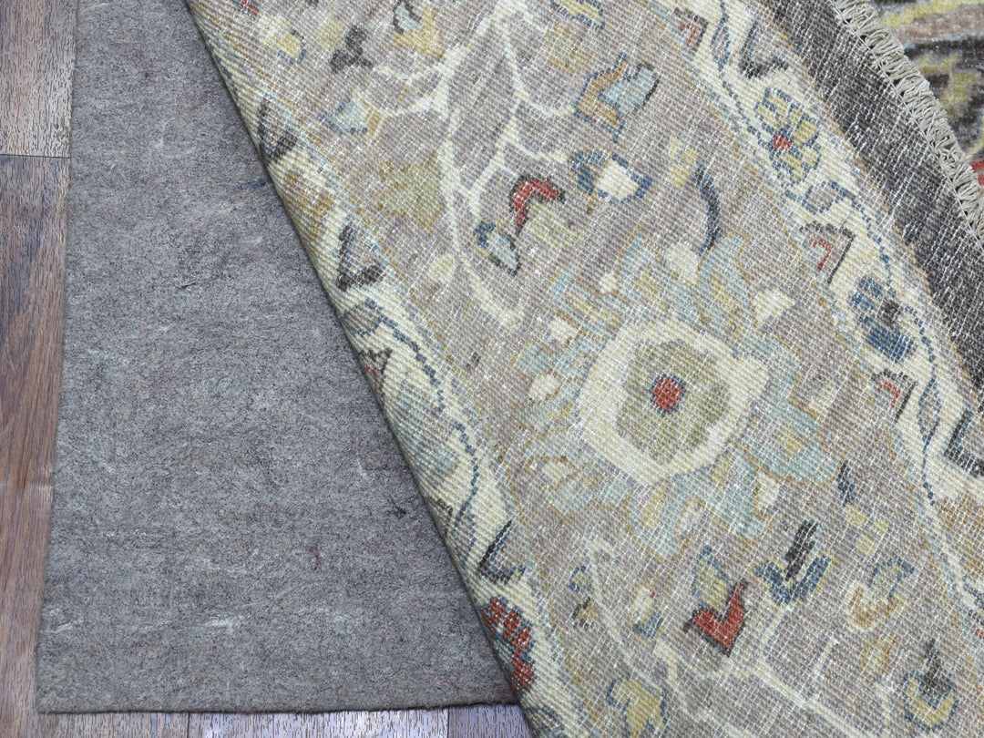 9'9" x 9'10" New Hand Knotted Grey Wool Round Oriental Rug - MOA10267183