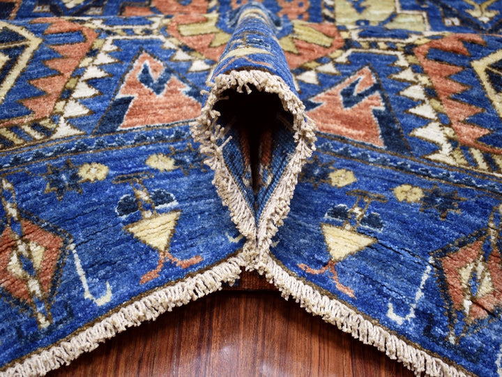 9'5" x 12'0" New Hand Knotted Blue Wool Rectangle Oriental Rug - MOA10267263