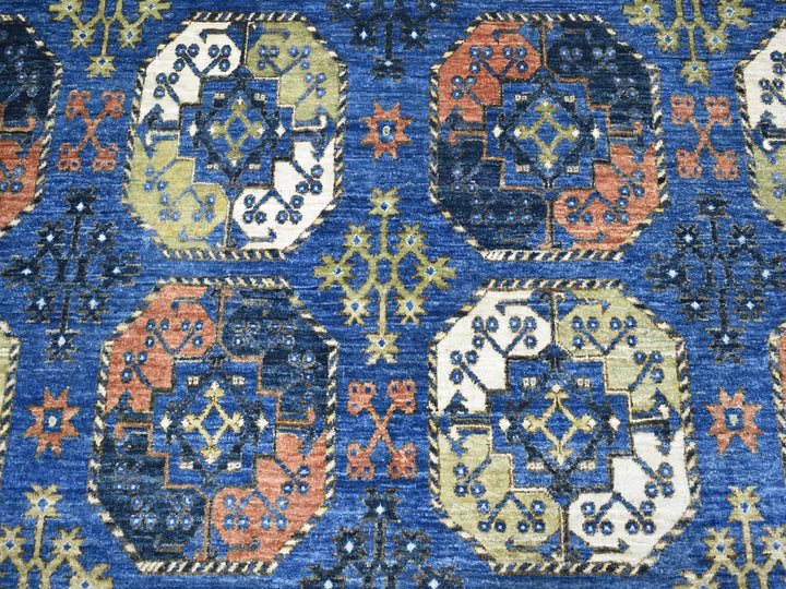 9'5" x 12'0" New Hand Knotted Blue Wool Rectangle Oriental Rug - MOA10267263