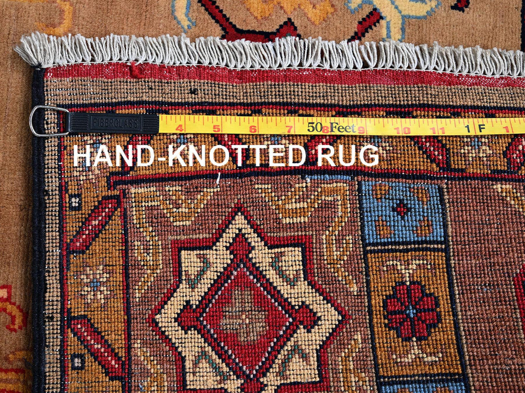 4'11" x 6'10" New Hand Knotted Brown Wool Rectangle Oriental Rug - MOA102672