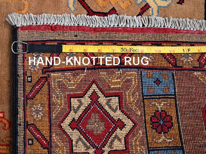 4'11" x 6'10" New Hand Knotted Brown Wool Rectangle Oriental Rug - MOA102672