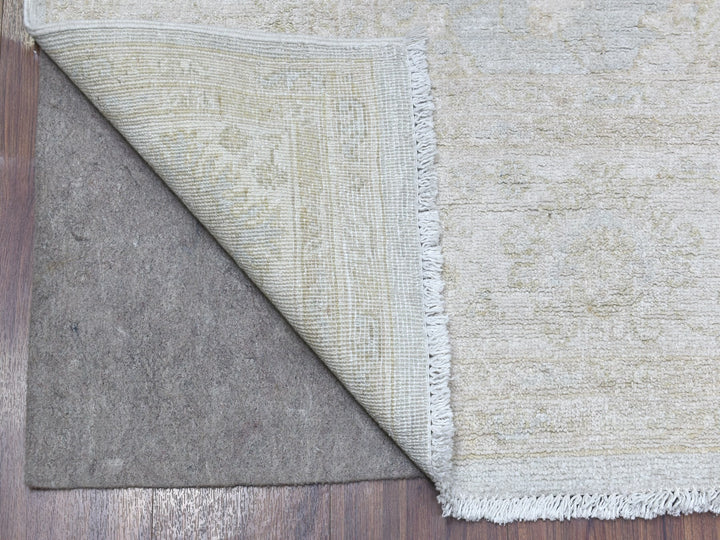 6'0" x 8'10" New Hand Knotted Grey Wool Rectangle Oriental Rug - MOA10267375