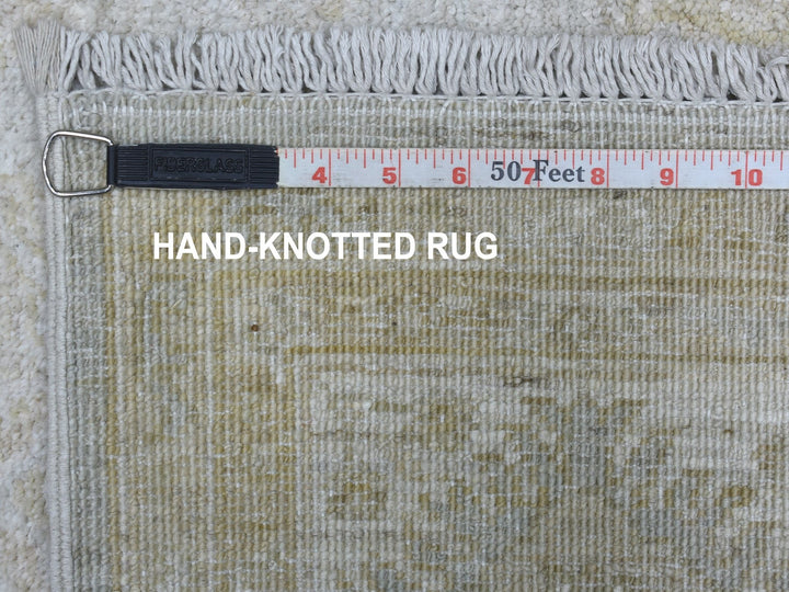 6'0" x 8'10" New Hand Knotted Grey Wool Rectangle Oriental Rug - MOA10267375