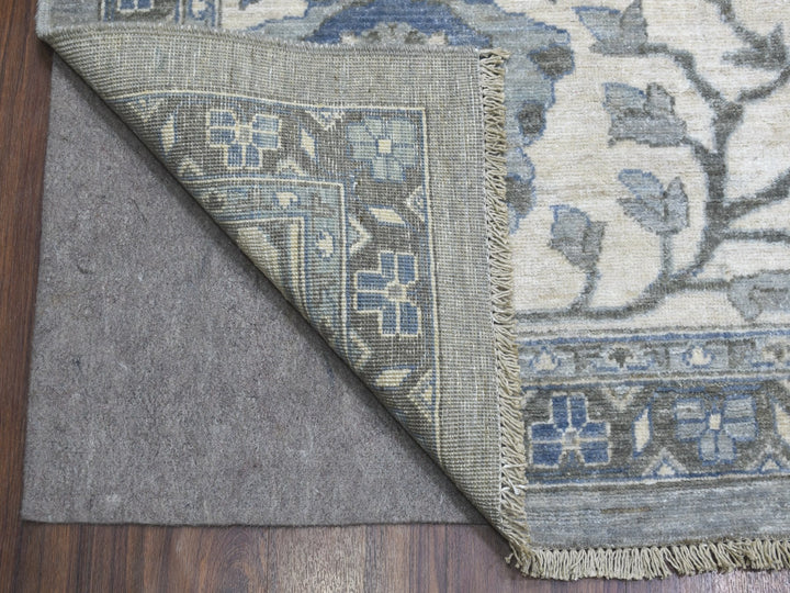 12'0" x 17'8" New Hand Knotted Grey Wool Rectangle Oriental Rug - MOA10267383