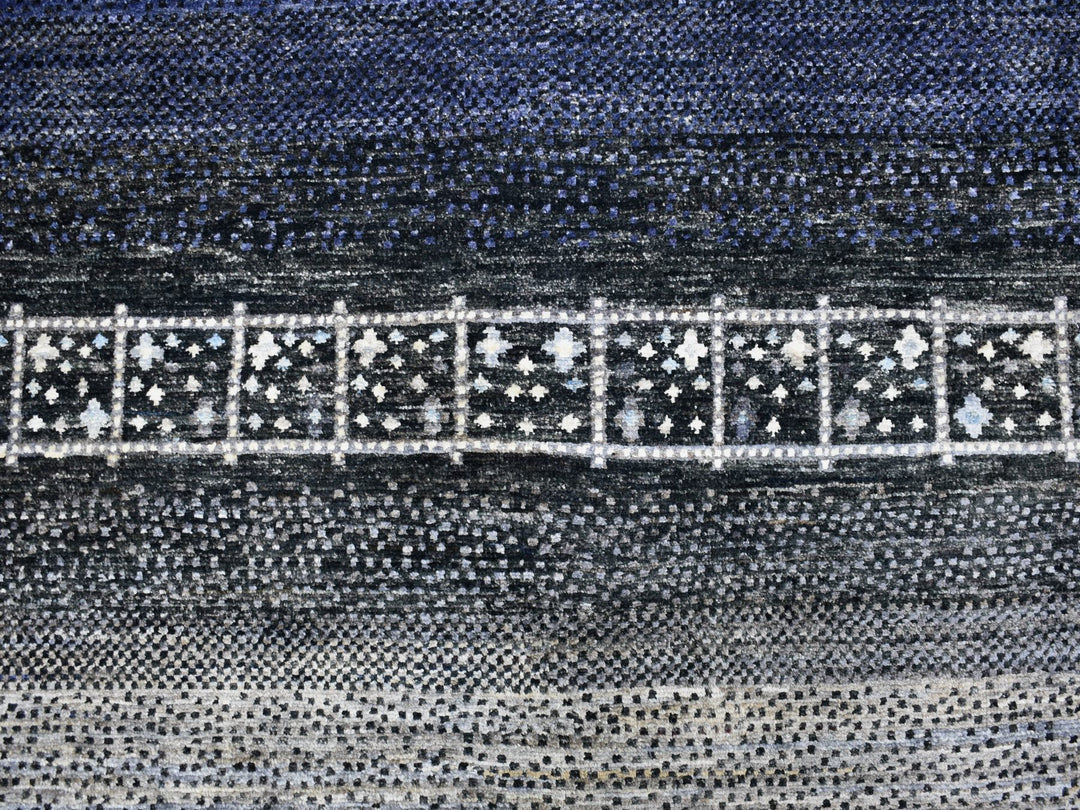 10'0" x 14'0" New Hand Knotted Black Wool Rectangle Oriental Rug - MOA10267396