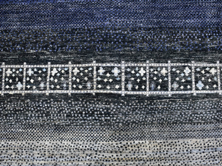 10'0" x 14'0" New Hand Knotted Black Wool Rectangle Oriental Rug - MOA10267396