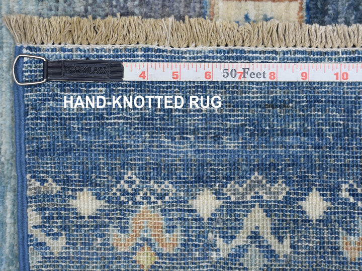 2'5" x 9'7" New Hand Knotted Blue Wool Runner Oriental Rug - MOA10267399