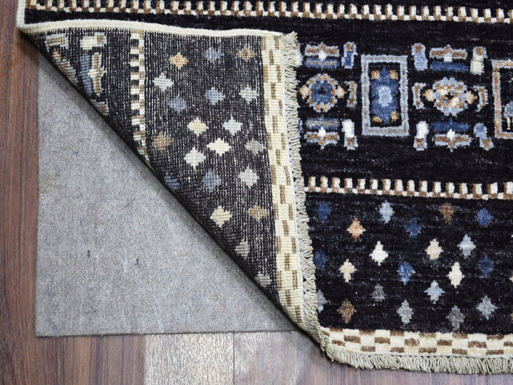 10'2" x 14'1" New Hand Knotted Grey Wool Rectangle Oriental Rug - MOA10267531