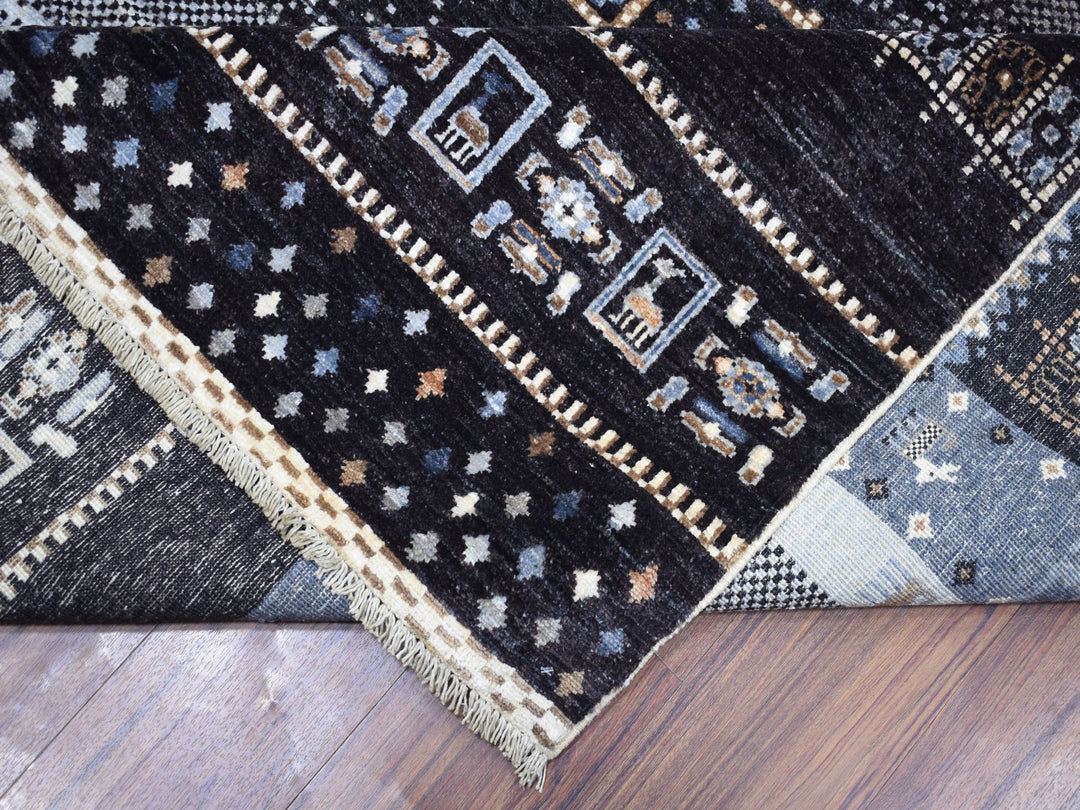 10'2" x 14'1" New Hand Knotted Grey Wool Rectangle Oriental Rug - MOA10267531