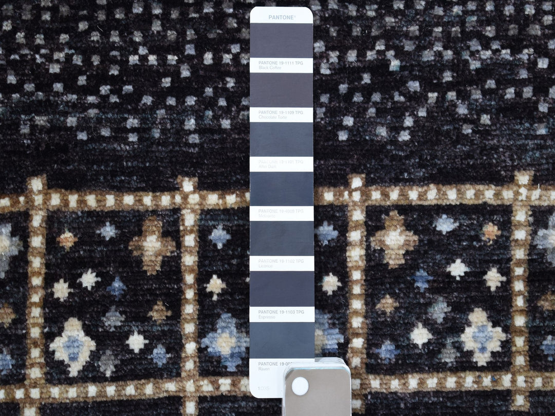 10'2" x 14'1" New Hand Knotted Grey Wool Rectangle Oriental Rug - MOA10267531