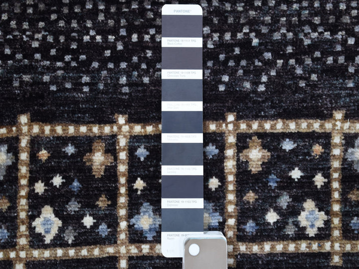 10'2" x 14'1" New Hand Knotted Grey Wool Rectangle Oriental Rug - MOA10267531