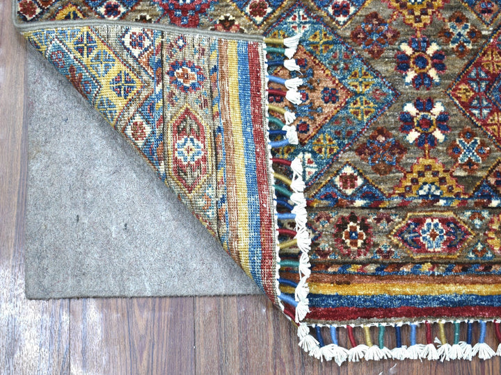 3'5" x 4'10" New Hand Knotted Brown Wool Rectangle Oriental Rug - MOA10267540