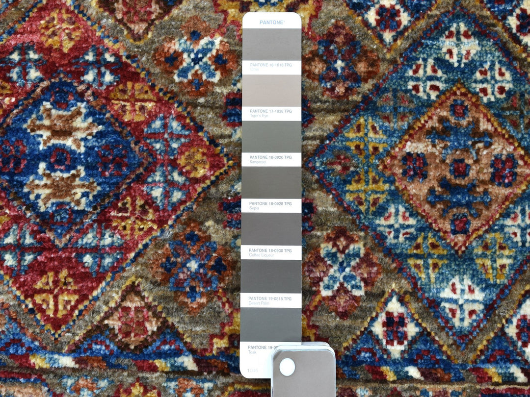 3'5" x 4'10" New Hand Knotted Brown Wool Rectangle Oriental Rug - MOA10267540