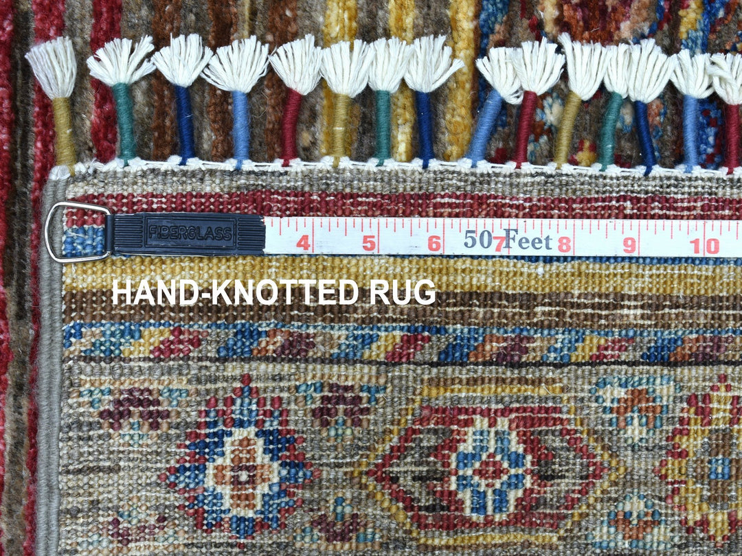 3'5" x 4'10" New Hand Knotted Brown Wool Rectangle Oriental Rug - MOA10267540