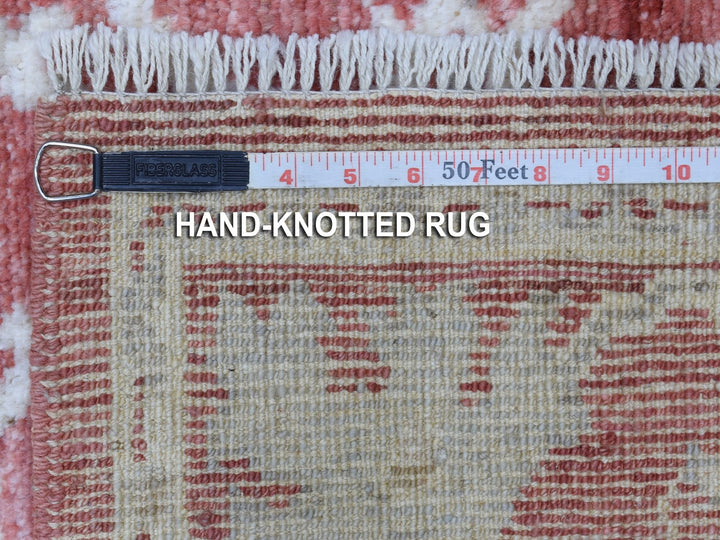 4'1" x 6'0" New Hand Knotted Red Wool Rectangle Oriental Rug - MOA10267581