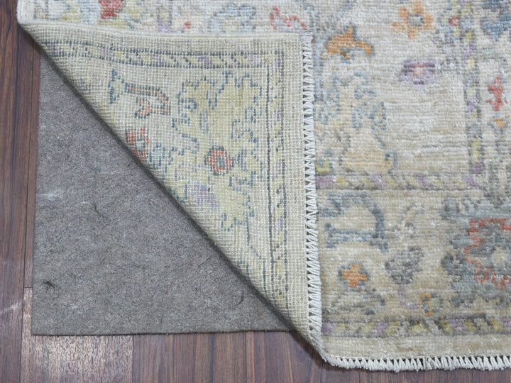 2'10" x 16'0" New Hand Knotted Grey Wool Runner Oriental Rug - MOA10267597