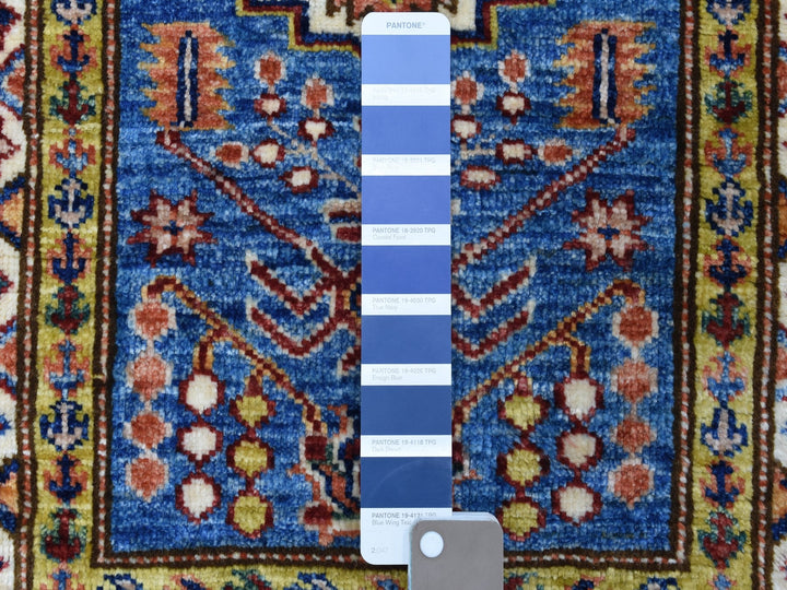 2'0" x 2'10" New Hand Knotted Blue Wool Rectangle Oriental Rug - MOA10267623