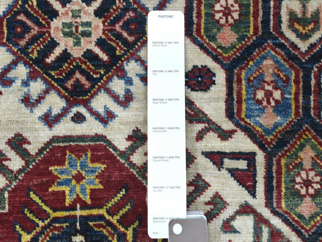 5'0" x 6'5" New Hand Knotted Ivory Wool Rectangle Oriental Rug - MOA10267628