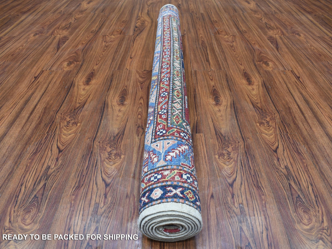 5'0" x 6'5" New Hand Knotted Ivory Wool Rectangle Oriental Rug - MOA10267628