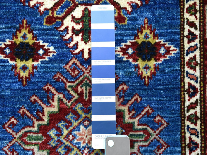 2'6" x 8'8" New Hand Knotted Blue Wool Runner Oriental Rug - MOA10267654