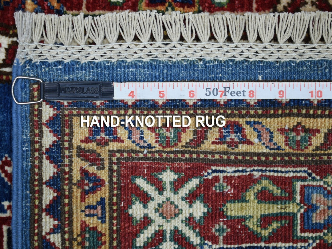 2'7" x 8'7" New Hand Knotted Blue Wool Runner Oriental Rug - MOA10267660