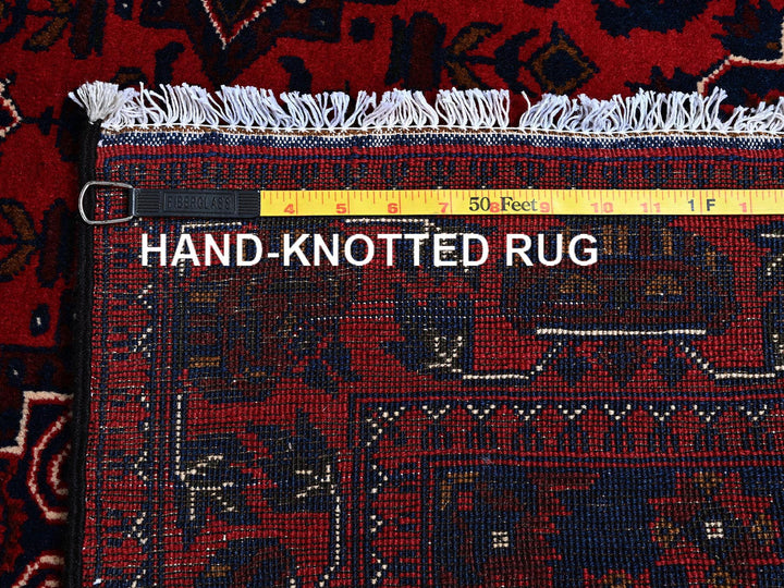 3'10" x 5'7" New Hand Knotted Red Wool Rectangle Oriental Rug - MOA102676
