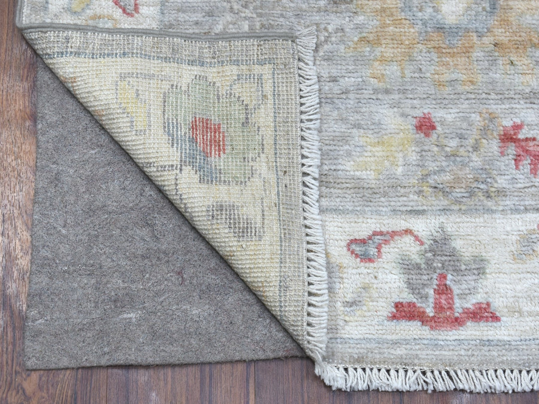 3'0" x 13'5" New Hand Knotted Grey Wool Runner Oriental Rug - MOA10267709
