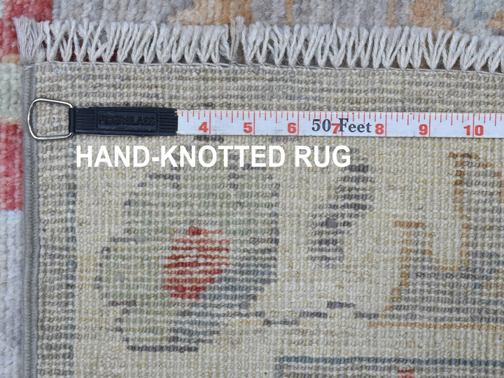 3'0" x 13'5" New Hand Knotted Grey Wool Runner Oriental Rug - MOA10267709
