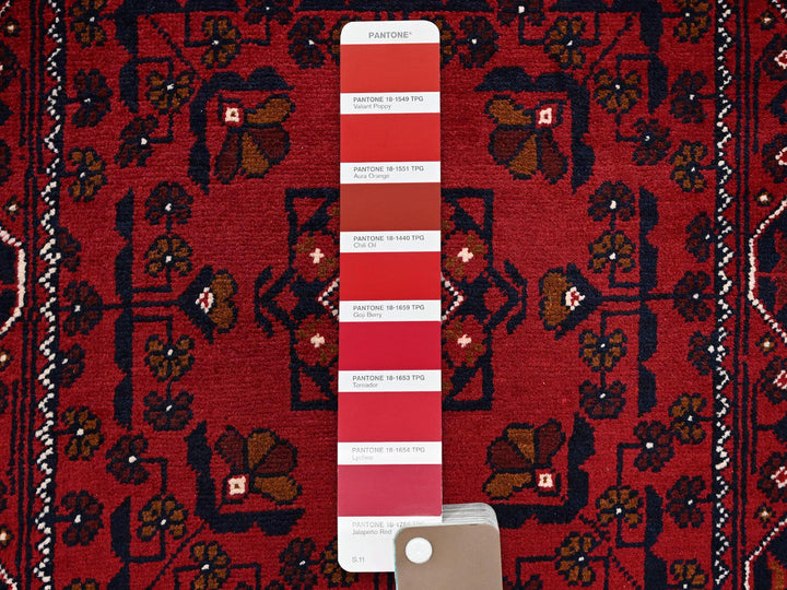2'2" x 5'4" New Hand Knotted Red Wool Runner Oriental Rug - MOA102677