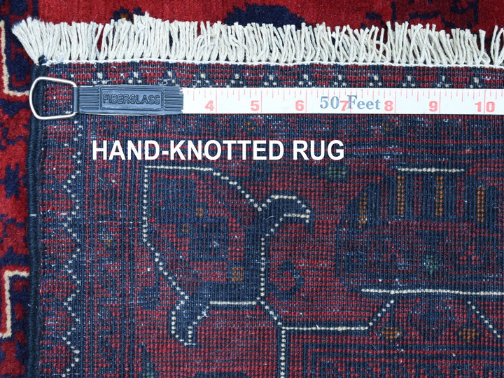 3'3" x 4'8" New Hand Knotted Red Wool Rectangle Oriental Rug - MOA10267816