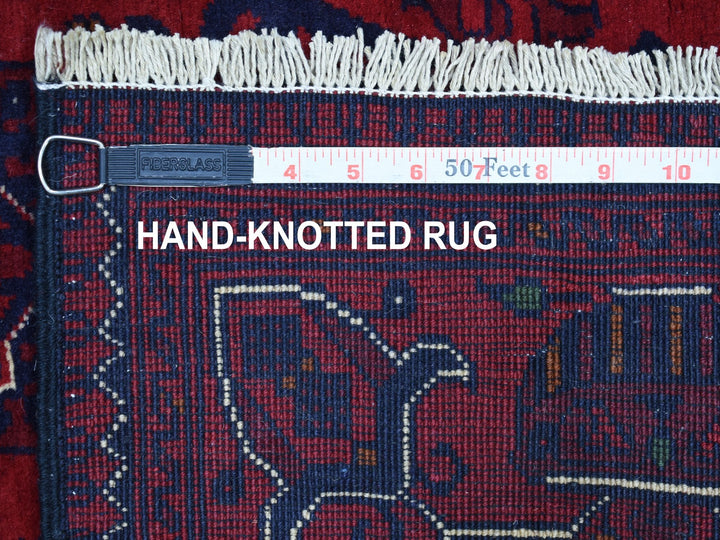 3'3" x 4'10" New Hand Knotted Red Wool Rectangle Oriental Rug - MOA10267817