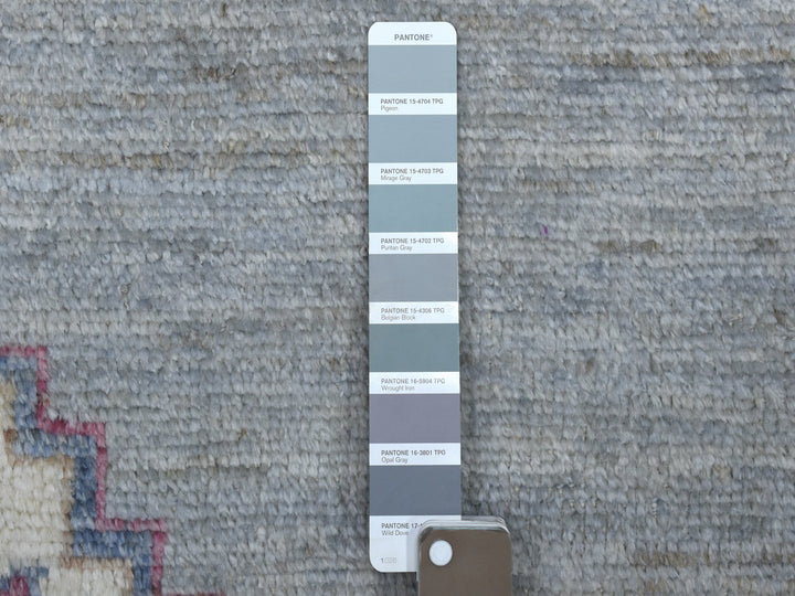 9'0" x 12'0" New Hand Knotted Grey Wool Rectangle Oriental Rug - MOA10267899