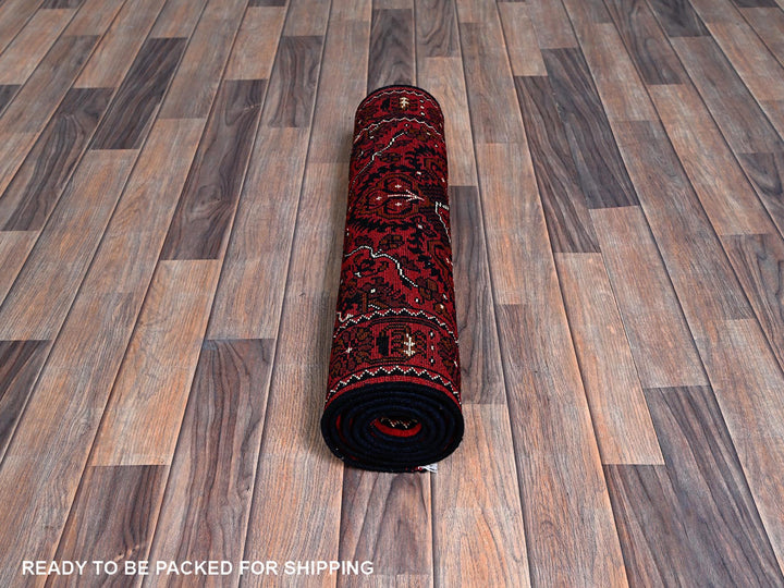 2'3" x 5'2" New Hand Knotted Red Wool Runner Oriental Rug - MOA102678