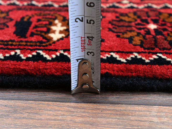 2'3" x 5'2" New Hand Knotted Red Wool Runner Oriental Rug - MOA102678