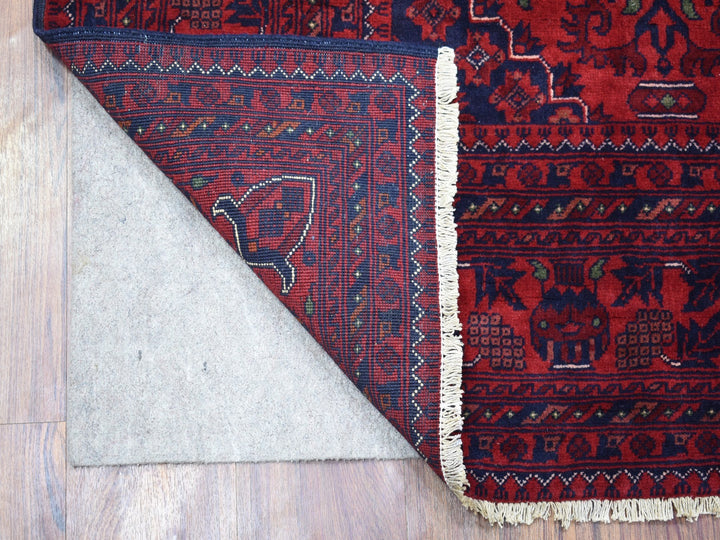 5'8" x 7'7" New Hand Knotted Red Wool Rectangle Oriental Rug - MOA10267952