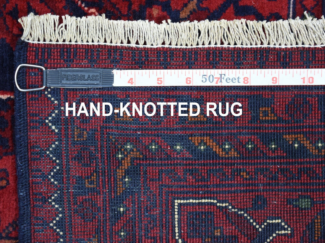 5'8" x 7'7" New Hand Knotted Red Wool Rectangle Oriental Rug - MOA10267952