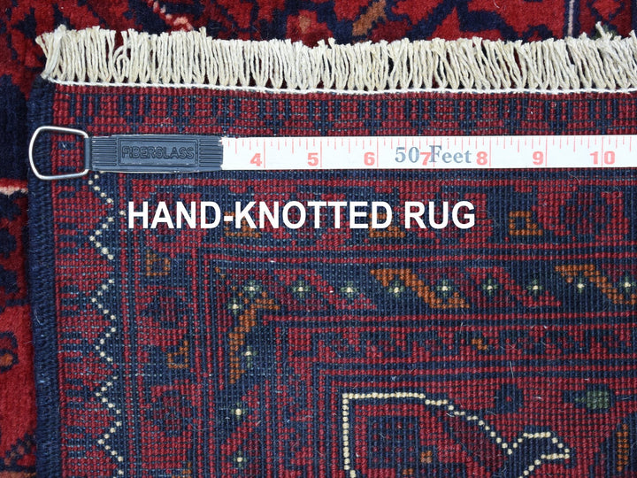 5'8" x 7'7" New Hand Knotted Red Wool Rectangle Oriental Rug - MOA10267952