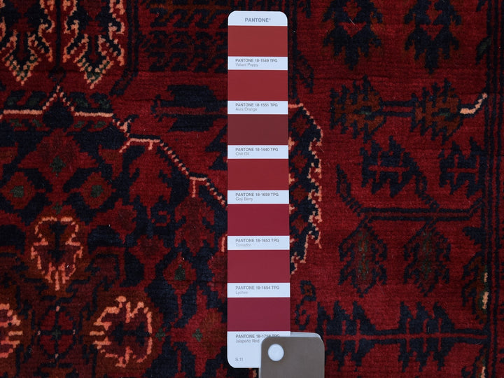 3'3" x 4'10" New Hand Knotted Red Wool Rectangle Oriental Rug - MOA10267957
