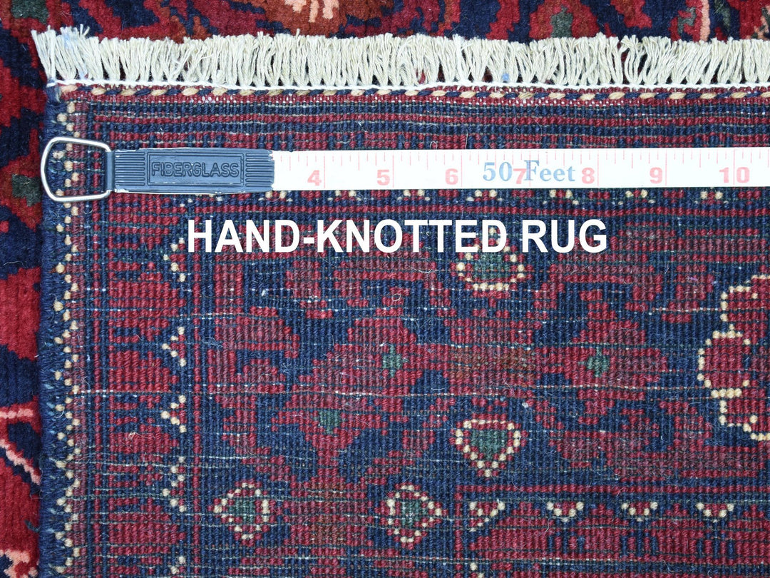3'3" x 4'10" New Hand Knotted Red Wool Rectangle Oriental Rug - MOA10267957