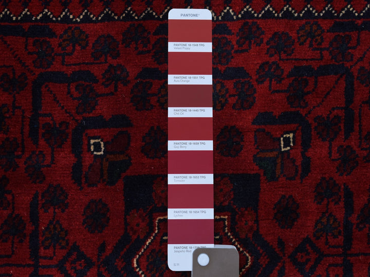3'3" x 4'8" New Hand Knotted Red Wool Rectangle Oriental Rug - MOA10267958